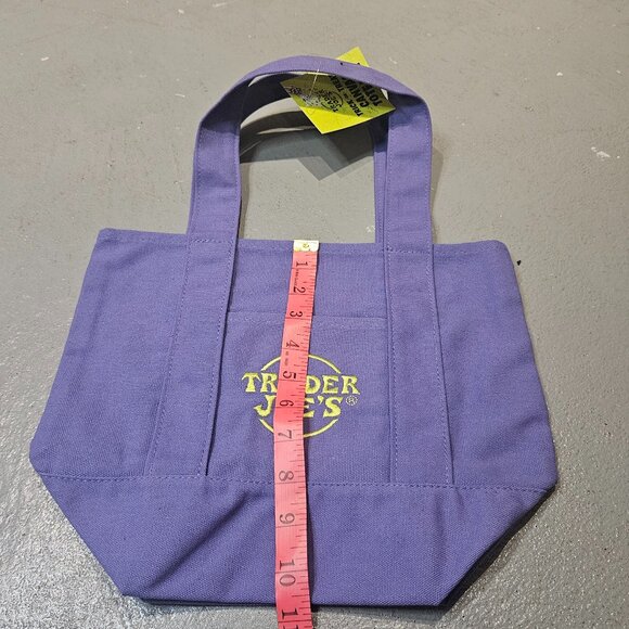 NWT Trader Joe's Limited Edition Mini Canvas Tote Bag - Picture 2 of 3